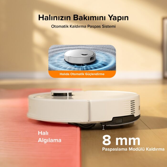 Roborock Q8 Akıllı Robot Süpürge Beyaz - Görsel 3