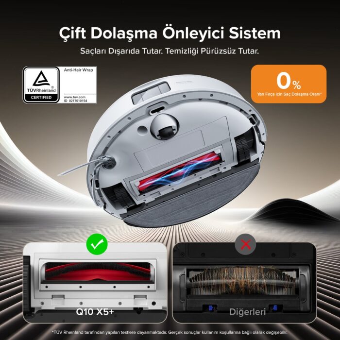 Roborock Q8 Max Pro Plus Akıllı Robot Süpürge Beyaz - Görsel 3