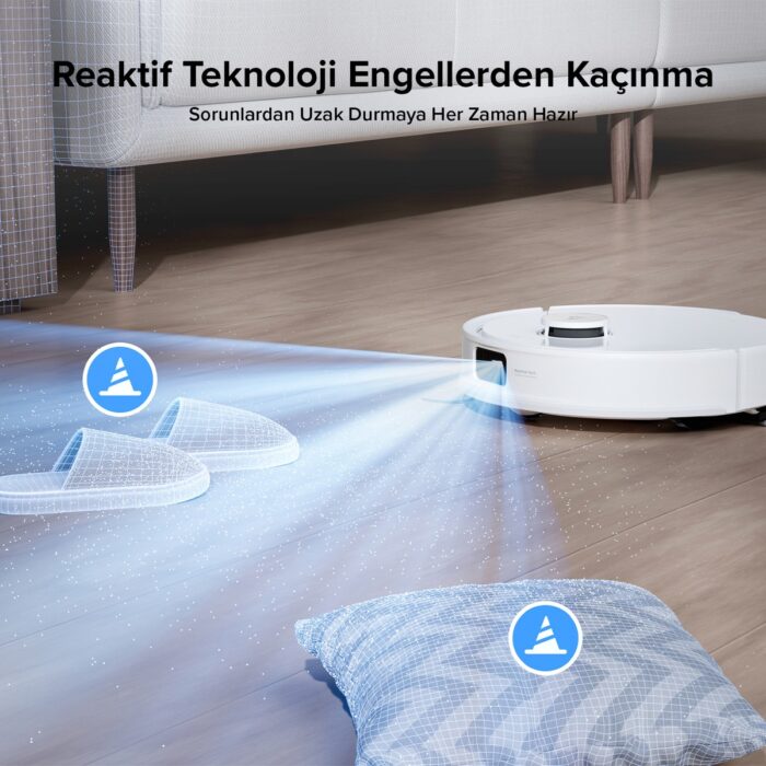 Roborock Q8 Max Pro Plus Akıllı Robot Süpürge Beyaz - Görsel 5