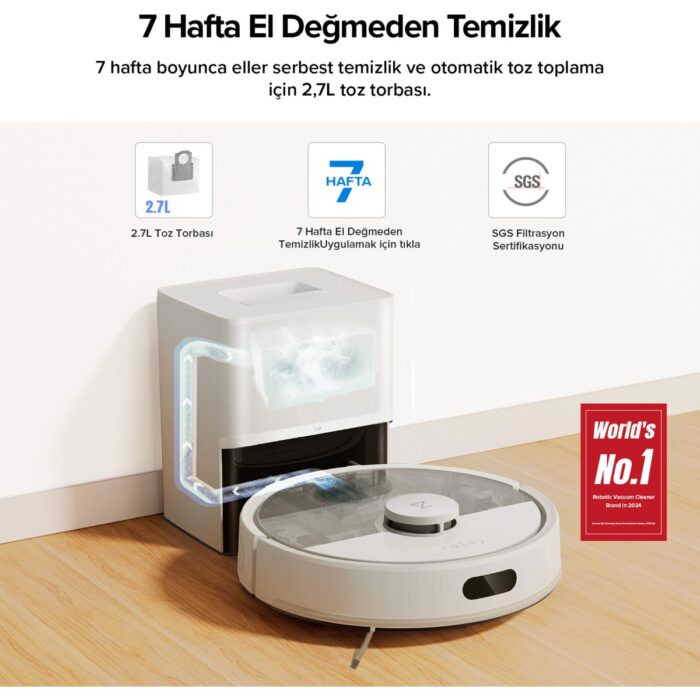 Roborock Q8 Plus Akıllı Robot Robot Süpürge - Beyaz - Görsel 5