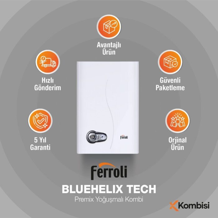 Ferroli Bluehelix Tech 35C 34 Kw Erp Yoğuşmalı Kombi - Görsel 2