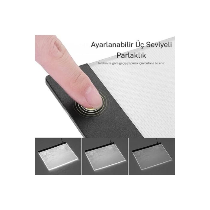 Monozone A3 LED Işıklı Çerçeve Çizim Tableti Dijital Grafik Sanat Animasyon Eskiz Çizim Kopyalama - Görsel 3