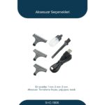 Sinbo Saç ve Sakal Tıraş Makinesi Hassas Çelik Bıçak LCD Ekran Şarjlı Siyah Hızlı Şarj Özellikli - Görsel 3