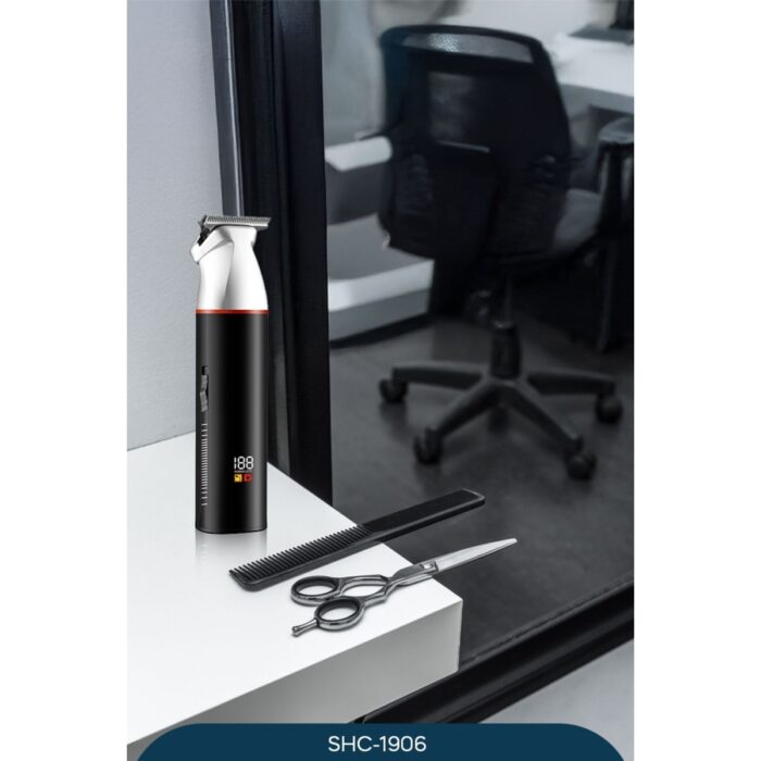 Sinbo Saç ve Sakal Tıraş Makinesi Hassas Çelik Bıçak LCD Ekran Şarjlı Siyah Hızlı Şarj Özellikli - Görsel 4