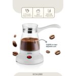 Sinbo Elektrikli Cam Cezve - 500 ml, 5 Fincan Kapasitesi, Hızlı Kaynatma Özelliği, Isıya Dayanıklı, Şık Beyaz Tasarım - Görsel 3