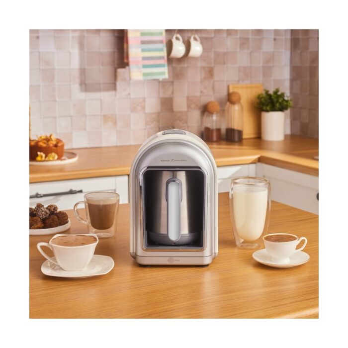 110001117498969.jpg Karaca x Refika Hatır Mod Sütlü Çelik Cezveli Türk Kahve Makinesi Swiss Cream - Görsel 1