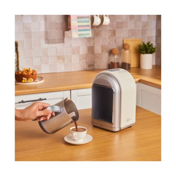 Karaca x Refika Hatır Mod Sütlü Çelik Cezveli Türk Kahve Makinesi Swiss Cream - Görsel 3