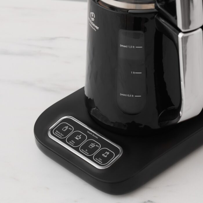 Karaca Robotea Pro Quartz 4 in 1 Konuşan Çay Makinesi Black Chrome - Görsel 3