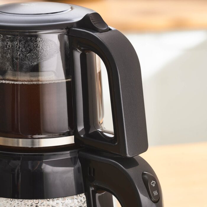 Karaca Glass Tea Xl 2 In 1 Cam Çay Makinesi Shiny Black - Görsel 3