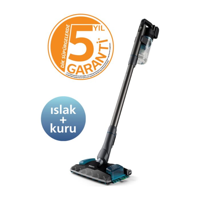110001119677403.jpg Philips XC8053/01 8000 Serisi Aqua Plus Kablosuz Dik Süpürge, 80 dk'ya Kadar Çalışma Süresi, PrecisionPower Başlık, Aqua Plus Başlık, - Görsel 1