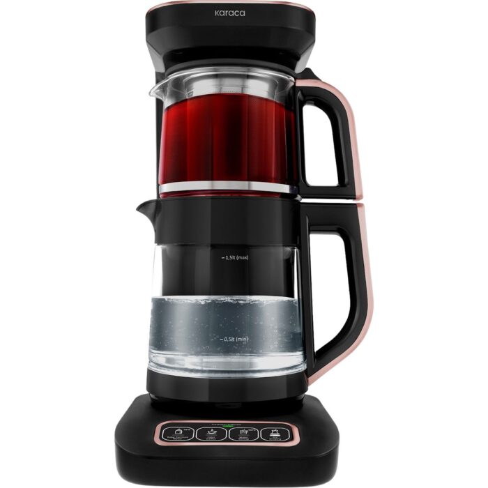 110001119741249.jpg Karaca Robotea Pro Connect 4 in 1 Konuşan Cam Çay Makinesi Rosegold - Görsel 1