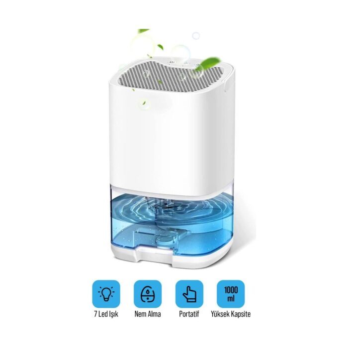 110001119900415.jpg Dempower 1000ML Su Hazneli LED Işıklı Nem Alma Cihazı - Görsel 1