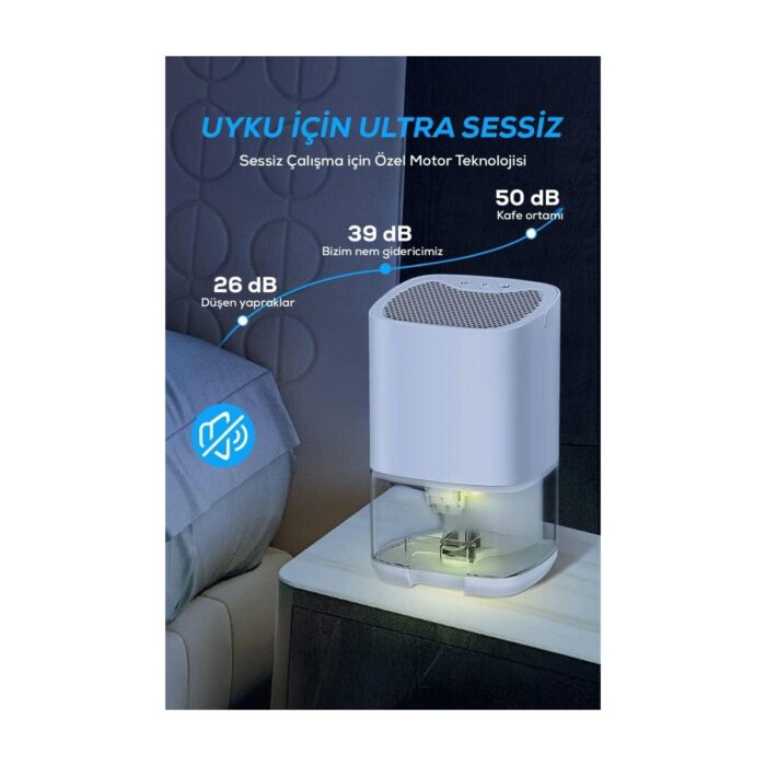 Dempower 1000ML Su Hazneli LED Işıklı Nem Alma Cihazı - Görsel 4