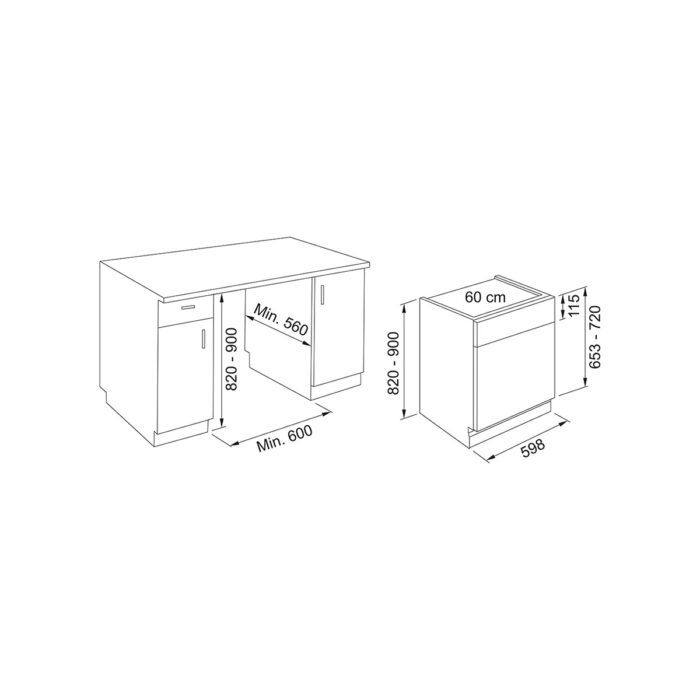 Franke Fdws 614 D8P Dos E Yarı Ankastre Bulaşık Makinesi - Görsel 2