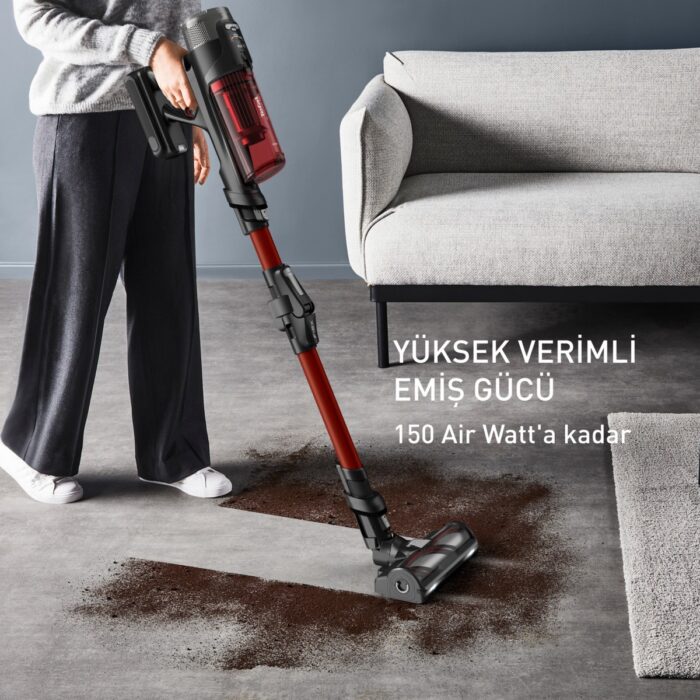 Tefal TY9A73WO X-Force Flex 13.60 Animal Care 150 Air Watt Kablosuz Şarjlı Dikey Süpürge - Görsel 4