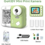 Gokidy Anında Baskı Yapabilen Dijital Çocuk Kamerası – 1080P, Hd Ekran, Selfie ve Müzik Özellikli