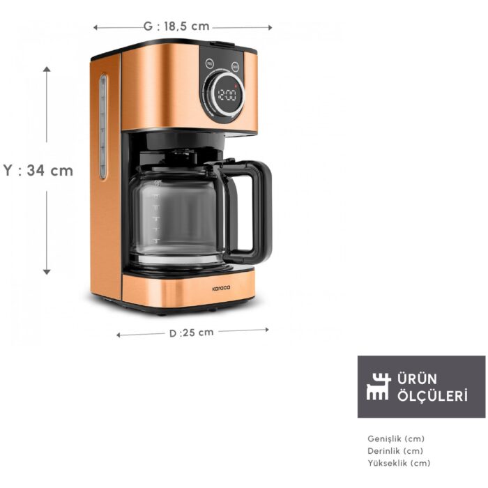 Karaca Series 2303 Inox Filtre Kahve Makinesi Bronze - Görsel 3