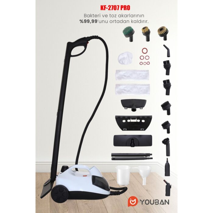 110001128548933.jpg Youban KF2707 PRO Çok Fonksiyonlu Buharlı Temizlik Makinesi Buharlı Temizleyici - Görsel 1