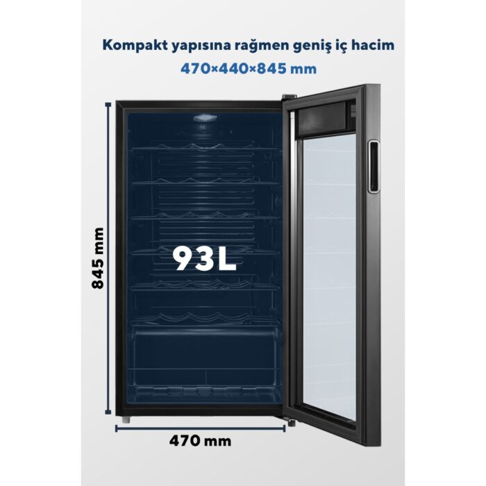 Kumtel 93L Içecek Soğutucu Minibar Hmb-93 - Görsel 3