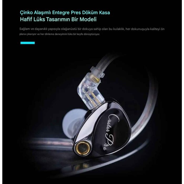 Sipariş Vakti Kz Castor Pro Bass Versiyon 2dd Iem Kulak Içi Kulaklık Mikrofonlu - Görsel 3