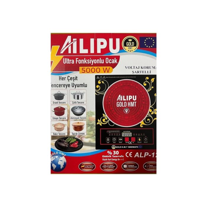 110001130287833.jpg Gunkes Ailipu/alipu 5000 Watt Her Tencereye Uyumlu Ocak - Görsel 1