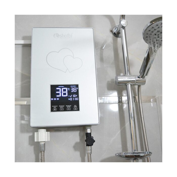 Shofbi Akıllı Dijital Sıcaklık Ayarlı Şofben Sh-1s Gümüş Kalp - Görsel 5