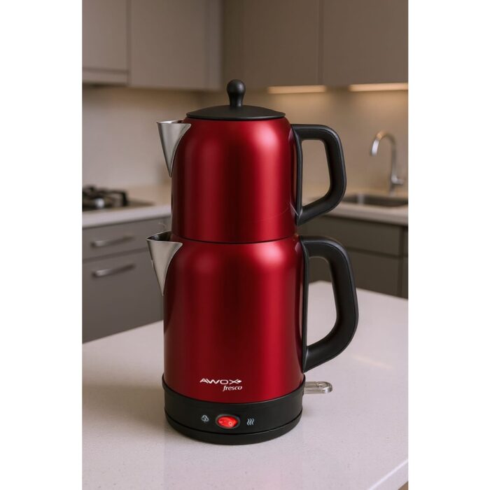 110001130888647.jpg Awox Fresco 2'si 1 Arada Paslanmaz Çelik Çay Makinesi & Su Isıtıcı kettle - Görsel 1