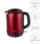 Awox Fresco 2'si 1 Arada Paslanmaz Çelik Çay Makinesi & Su Isıtıcı kettle - Görsel 3