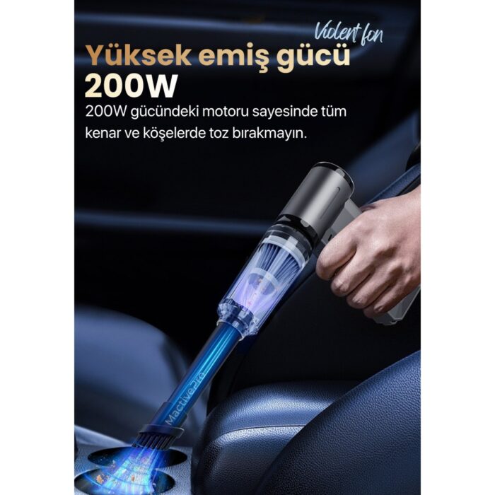 MactivePro Violent Turbo Jet Fan | Taşınabilir Şarjlı Hava Üfleyici | (130000RPM) - Güçlü Vakum ve Üfleme - Ultra Hızlı Motor MactivePro F72 Violent Turbo Jet Fan Mini Vantilatör - Görsel 4