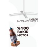 Kumtel KTF-290 Beyaz Vantilatör 16'' (3p) - Görsel 2