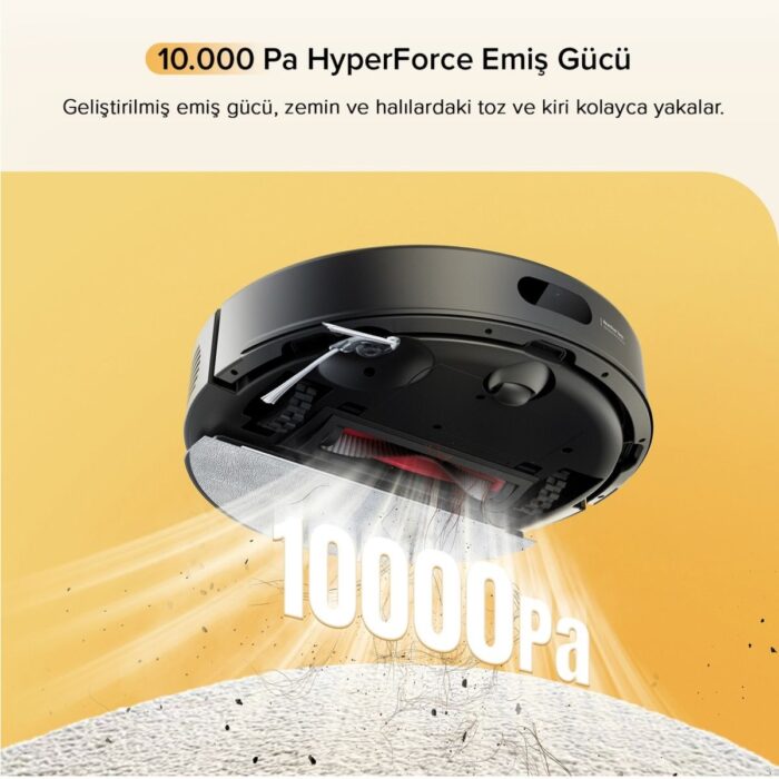 Roborock Q8 Akıllı Robot Süpürge 8000 Pa Emiş Gücü Uygulama Kontrolü ile Düz Zemin İçin - Görsel 2