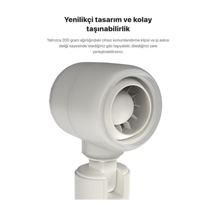 Xenon Smart Taşınabilir Şarjlı 5 Kademeli El Fanı 7 Saat Kullanım 14000 Rpm Sessiz Mini Vantilatör X6101 - Görsel 3