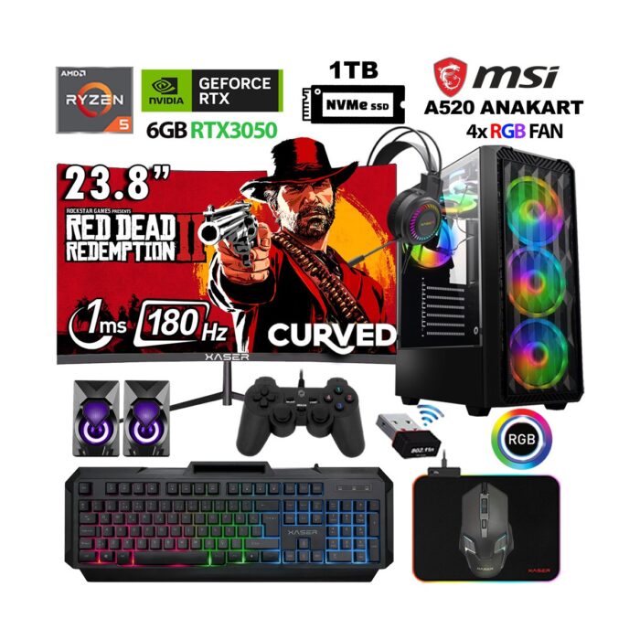 110001132621119.jpg Xaser Armor X120 Ryzen 5 5500 32GB Ram 1tb M.2 Nvme SSD RTX3050 24" 180Hz Masaüstü Oyuncu Bilgisayarı - Görsel 1