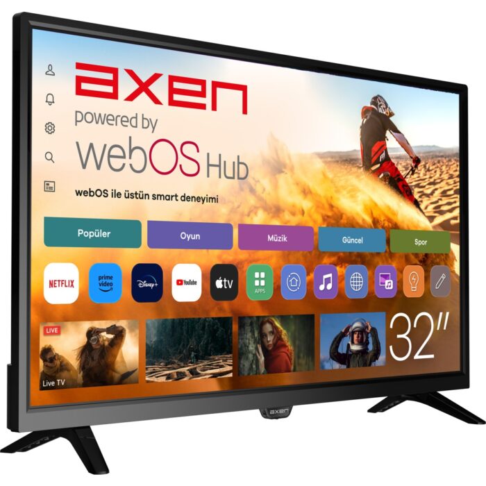 Axen AX32DAL540 32" 81 Ekran Uydu Alıcılı HD Ready Smart LED TV - Görsel 4