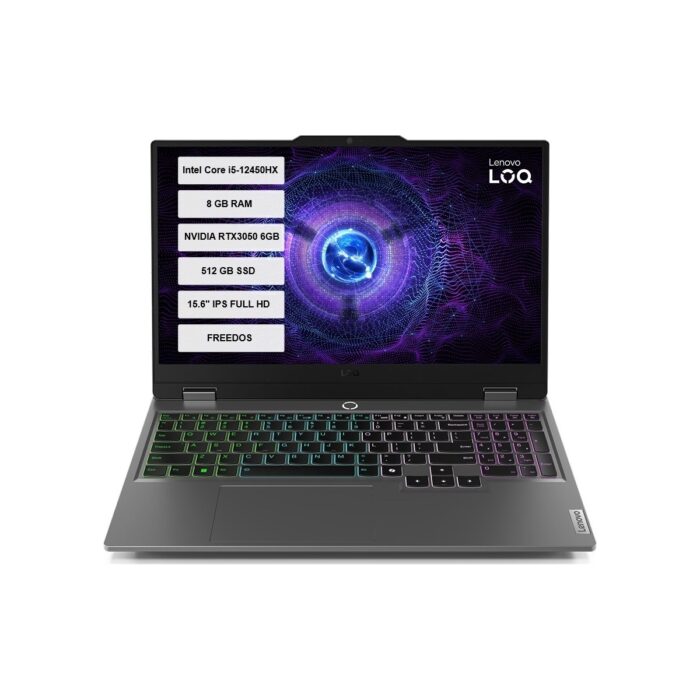 110001134636685.jpg Lenovo Loq 15IAX9 83GS00R7TR Intel Core I5-12450HX 8gb 512GB SSD RTX3050 15.6" IPS Freedos - Görsel 1