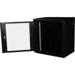 Lande - 12U 19" Duvar Tipi Rack Kabinet – Genişlik: 600 mm | Derinlik: 450 mm – Siyah - Görsel 3