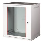 LANDE - 12U 19" Cam Kapaklı Duvar Tipi Rack Kabinet – Genişlik: 544 mm | Derinlik: 400 mm – Açık Gri (Demonte) - Görsel 2