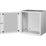 LANDE - 12U 19" Cam Kapaklı Duvar Tipi Rack Kabinet – Genişlik: 544 mm | Derinlik: 400 mm – Açık Gri (Demonte) - Görsel 3