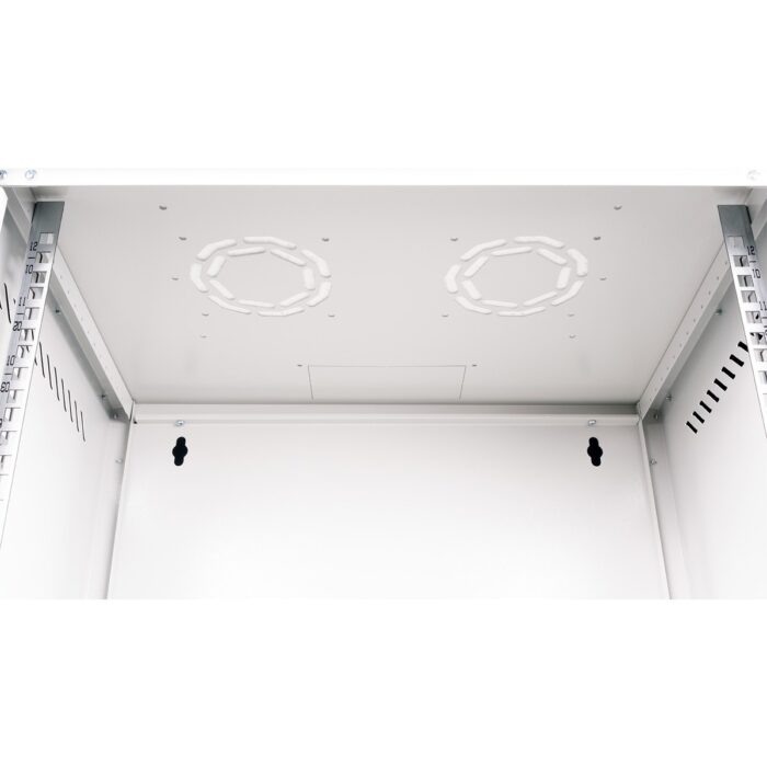 LANDE - 12U 19" Cam Kapaklı Duvar Tipi Rack Kabinet – Genişlik: 544 mm | Derinlik: 400 mm – Açık Gri (Demonte) - Görsel 5