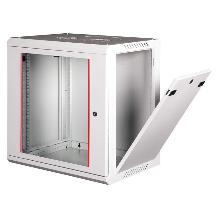 Lande 12U 19" Duvar Tipi Rack Kabinet – Genişlik: 600 mm | Derinlik: 450 mm – Açık Gri - Görsel 2