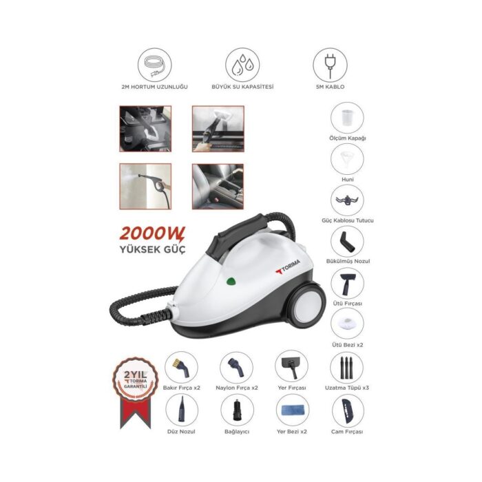 110001139642438.jpg Torima Tsc-01 Siyah Çok Fonksiyonlu Buharlı Temizleyici - Buharlı Temizlik Makinası - Görsel 1