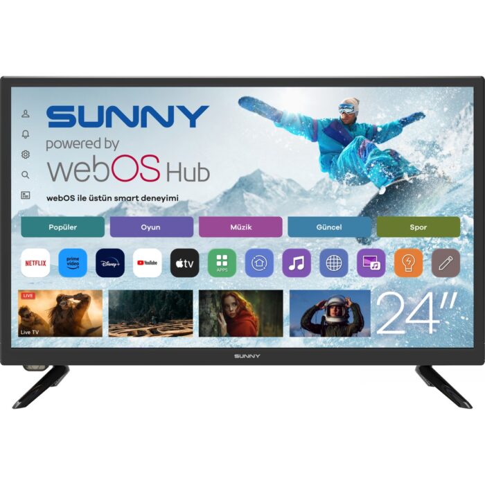 110001144712407.jpg Sunny SN24LEDl262-S 24'' 60 Ekran Uydu Alıcılı HD Ready webOS Smart LED TV - Görsel 1