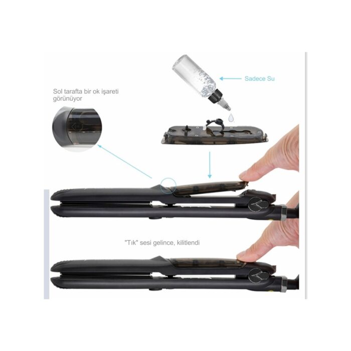 Lydsto Beauty Steam Style Hair Buharlı Saç Düzleştirici ve Şekillendirici (Black) - Görsel 4
