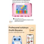 Çocuk Fotoğraf Makinesi 2.4inc Anında Baskı Hd Video Çift Kamera Müzikli Oyunlu Selfie Kamera Şarjlı - Görsel 4