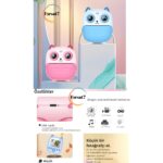 Çocuk Fotoğraf Makinesi 2.4inc Anında Baskı Hd Video Çift Kamera Müzikli Oyunlu Selfie Kamera Şarjlı - Görsel 4