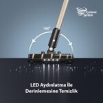 Blaupunkt A70 30.000Pa POWER Emiş Güçlü Şarjlı Dikey Süpürge - 110 dk Uzun Pil | HEPA Filtre | 650W | Gold - Görsel 4