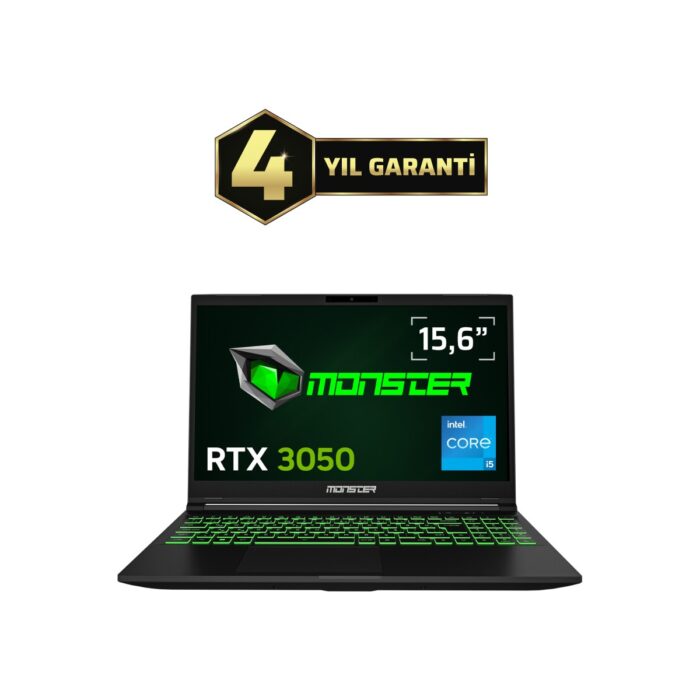 Monster Abra A5 V20.5 Intel Core I5 13420H 16 GB Ram 500 GB SSD 4 GB Rtx 3050 Freedos 15,6" Fhd 144 Hz Taşınabilir Bilgisayar - Görsel 1