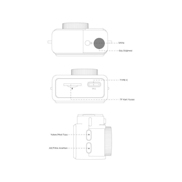 Torima Cmr-35 Beyaz Dijital Mini Cep Boy Anahtarlık 1080P Video Fotoğraf Makinesi Kamera - Görsel 5