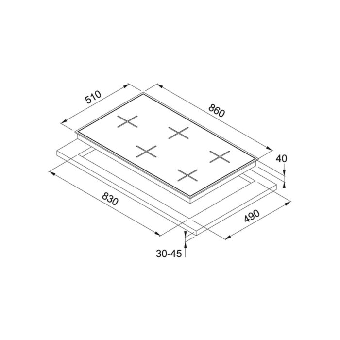 Franke Fdf Eg6 90 Xs Davlumbaz Fhnl 905 4g Tc Xs C Ocak Fsl 82 H Xs Fırın Inox Ankastre Set - Görsel 5