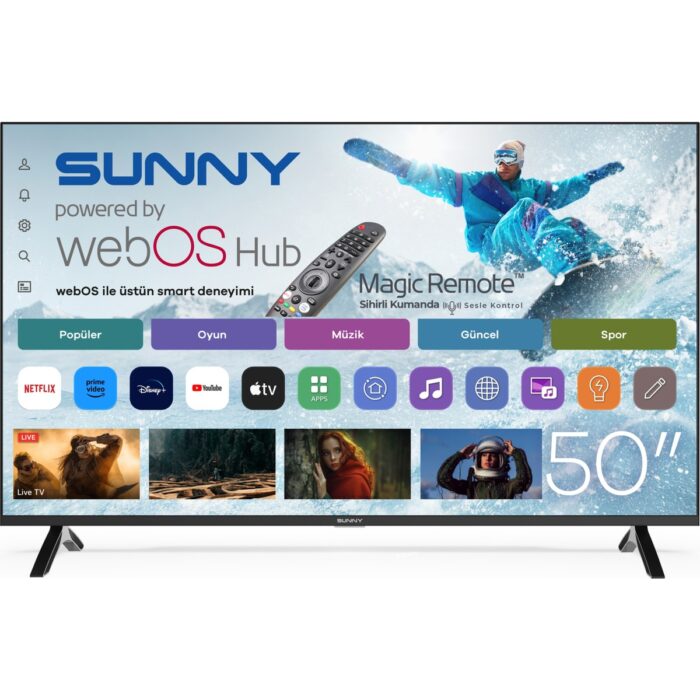 Sunny SN50FMN252 50" 127 Ekran Dahili Uydu Alıcılı 4K Ultra HD Smart webOS LED TV - Görsel 1